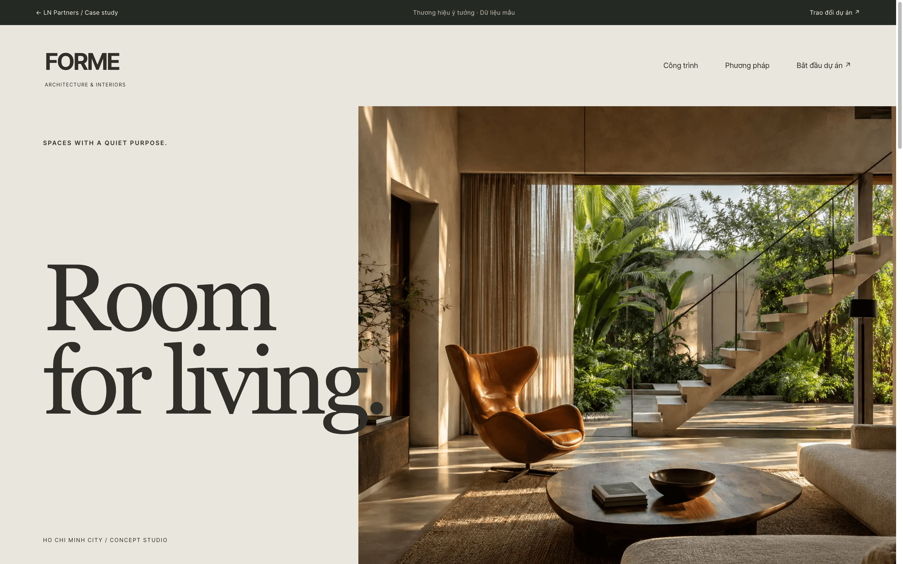FORME STUDIO · Interactive concept · Browser capture