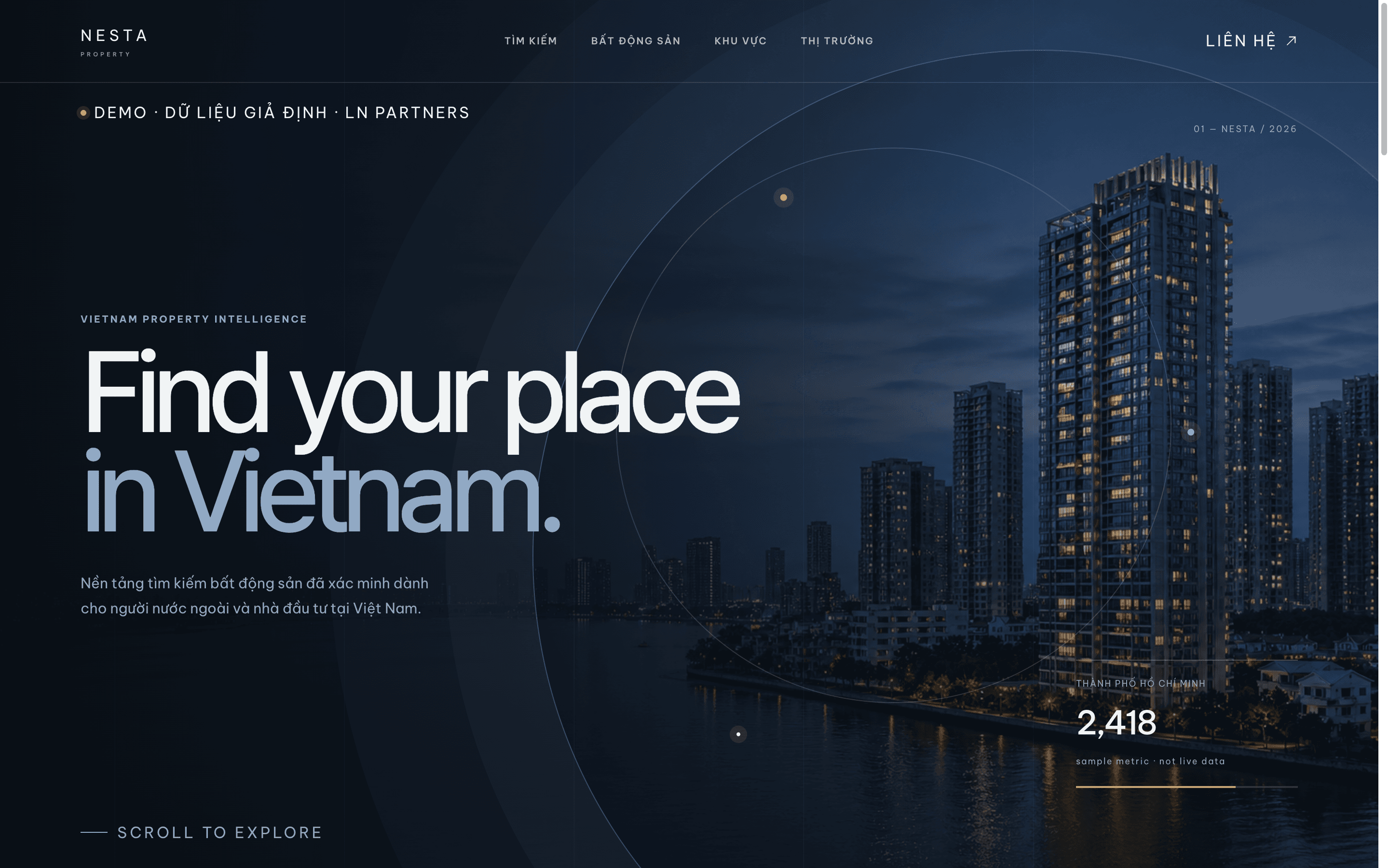NESTA PROPERTY · Interactive concept · Browser capture
